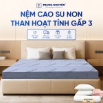 Nệm Cao Su Non Hoạt Tính Trung Nguyên Gấp 3