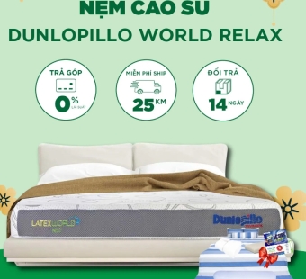 Nệm Cao Su Dunlopillo Latex World Relax - 10cm