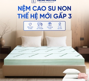 Nệm Cao Su Non Trung Nguyên Gấp 3