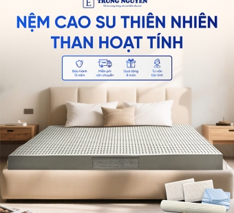 Nệm Cao Su Thiên Nhiên Trung Nguyên Than Hoạt Tính