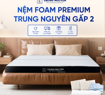 Nệm Foam Premium Trung Nguyên Gấp 2