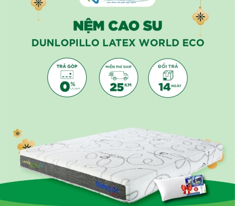 Nệm Cao Su Dunlopillo Latex World Eco - 25 cm