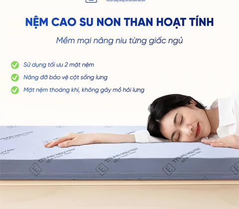 Nệm Cao Su Non Hoạt Tính Trung Nguyên