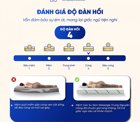 Nệm Cao Su Non Massage Trung Nguyên