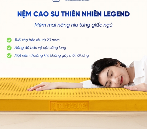  Nệm Cao Su Thiên Nhiên Trung Nguyên Legend