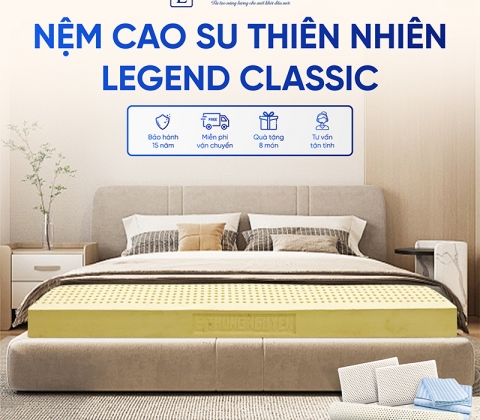 Nệm Cao Su Thiên Nhiên Trung Nguyên Legend Classic