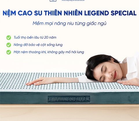 Nệm Cao Su Thiên Nhiên Trung Nguyên Legend Special