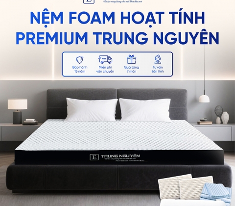 Nệm Foam Hoạt Tính Premium Trung Nguyên