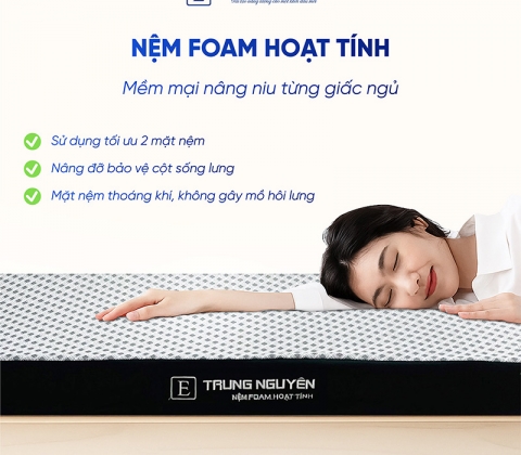 Nệm Foam Hoạt Tính Trung Nguyên