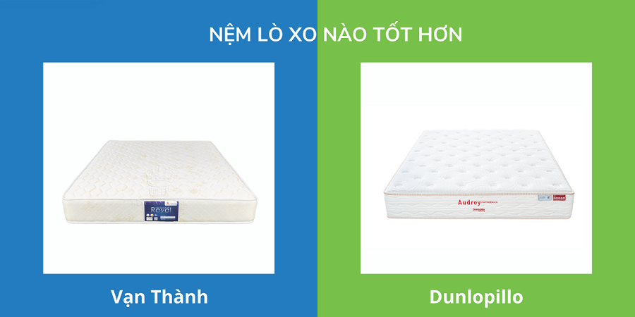 So sánh nệm lò xo Dunlopillo và lò xo Vạn Thành